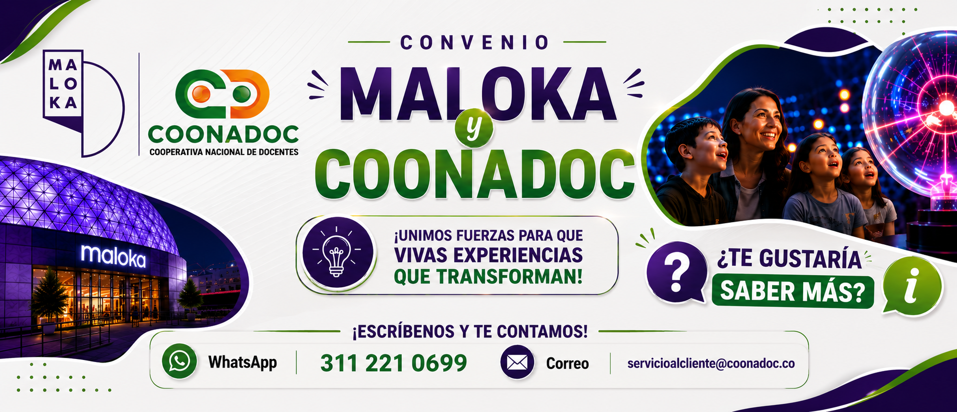 visita Maloka con el convenio de Coonadoc