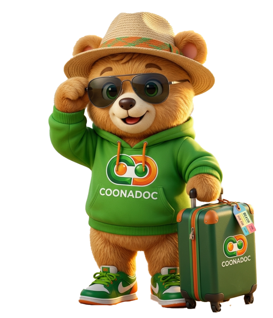 Mascota oficial promocionando el crédito de turismo COONADOC